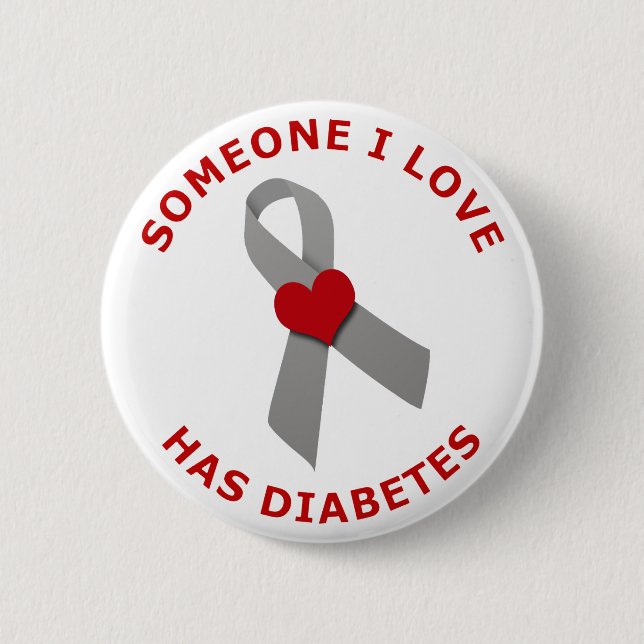 Jemand i-Liebe hat Diabetes Button (Vorderseite)