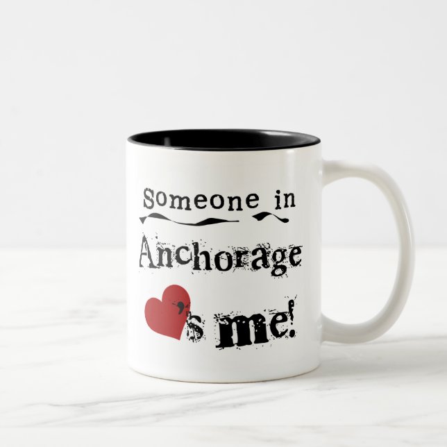 Jemand im Anchorage Zweifarbige Tasse (Rechts)