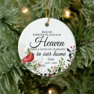 Jemand im Himmel Kardinalgrün Keramik Ornament