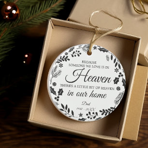 Jemand im Himmel Winterlaubkranz Foto Keramik Ornament