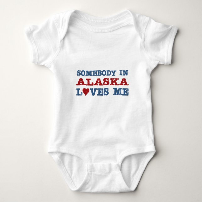 Jemand in Alaska-Lieben ich Baby Strampler (Vorderseite)