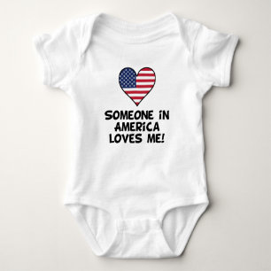 Jemand in Amerika-Lieben ich Baby Strampler