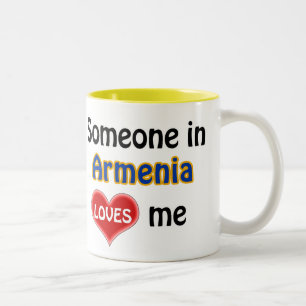 Jemand in Armenien Lieben mir Zweifarbige Tasse