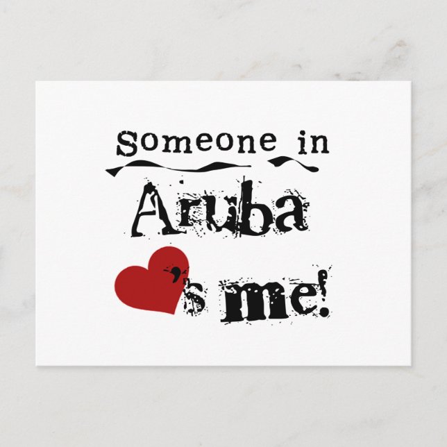 Jemand in Aruba Lieben Postkarte (Vorderseite)