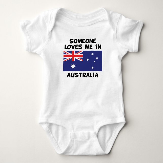 Jemand in Australien-Lieben ich Baby Strampler (Vorderseite)