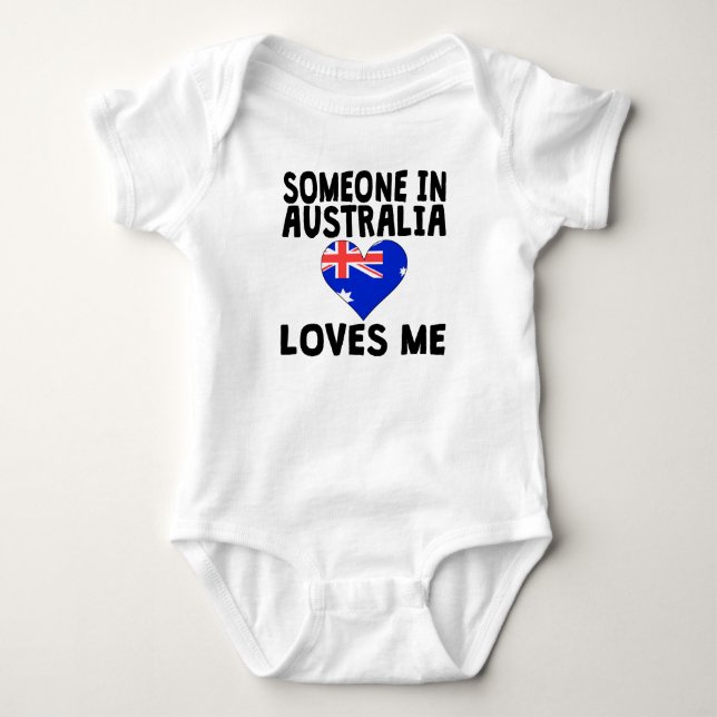 Jemand in Australien-Lieben ich Baby Strampler (Vorderseite)