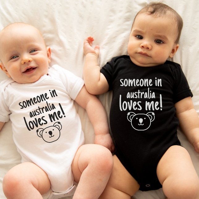 Jemand in Australien Lieben Me Niedlich Baby Austr Baby Strampler (Von Creator hochgeladen)