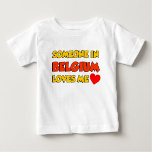 Jemand in Belgien Liebe Baby T-shirt