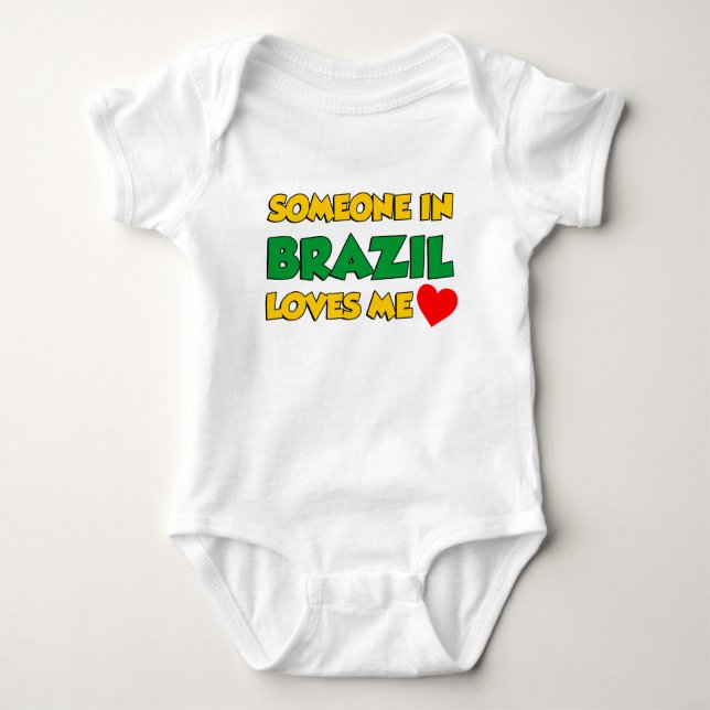 Jemand in Brasilien Lieben Baby Strampler (Vorderseite)