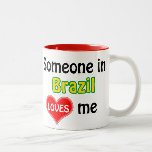 Jemand in Brasilien Lieben mir Zweifarbige Tasse