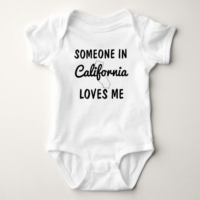 Jemand in California Lieben Me Dusche Baby Strampler (Vorderseite)