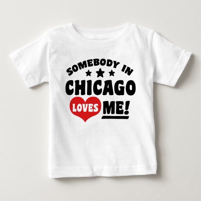 Jemand in Chicago Lieben Baby T-shirt (Vorderseite)