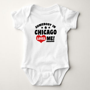 Jemand in Chicago Lieben Me Schnuller Baby Strampler