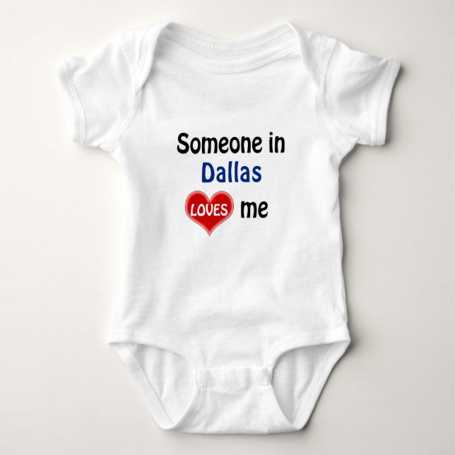 Jemand in Dallas Lieben mir Baby Strampler (Vorderseite)