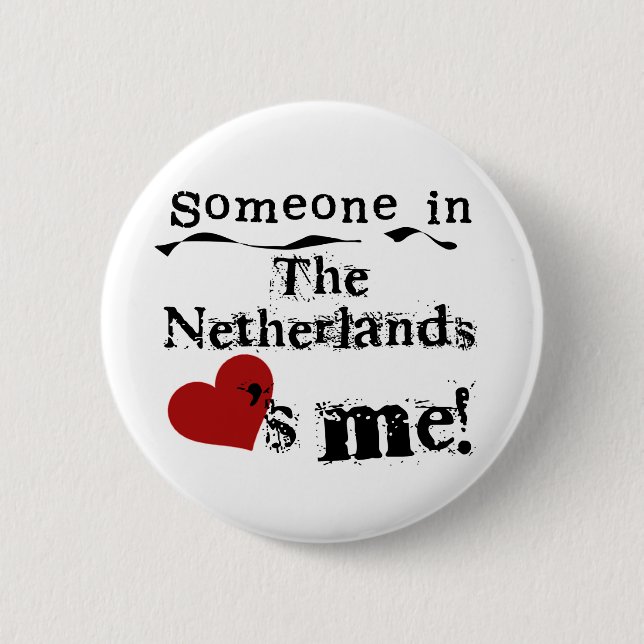 Jemand in den niederländischen Lieben ich Button (Vorderseite)