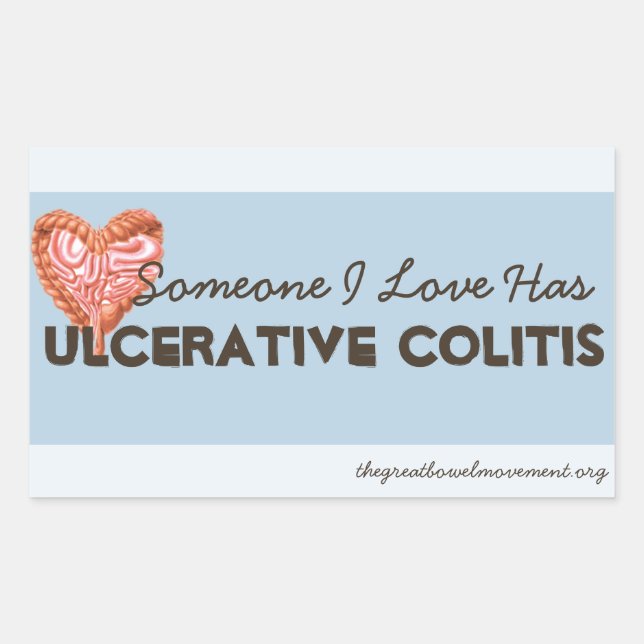 Jemand in der Liebe hat Colitis Rechteckiger Aufkleber (Vorderseite)