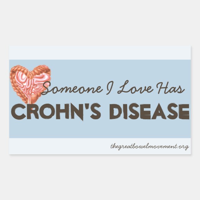 Jemand in der Liebe hat Morbus Crohn Rechteckiger Aufkleber (Vorderseite)