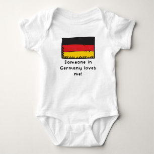 Jemand in Deutschland Liebe Me Deutsche Flagge Baby Strampler
