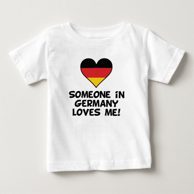 Jemand in Deutschland-Lieben ich Baby T-shirt (Vorderseite)