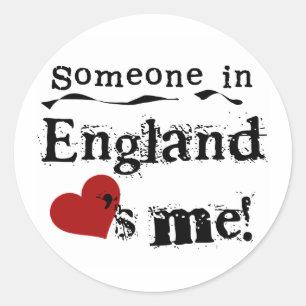 Jemand in England-Lieben ich Runder Aufkleber