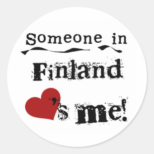 Jemand in Finnland-Lieben ich Runder Aufkleber