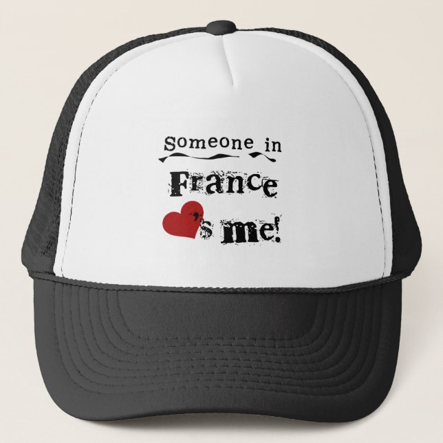 Jemand in Frankreich-Lieben ich Truckerkappe (Vorderseite)