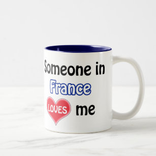 Jemand in Frankreich Lieben mir Zweifarbige Tasse