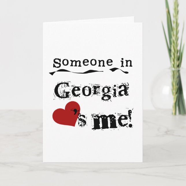 Jemand in Georgia Lieben Karte (Vorderseite)