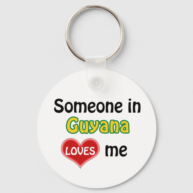 Jemand in Guyana Lieben mir Schlüsselanhänger (Vorderseite)