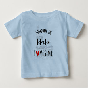 Jemand in Idaho Lieben Me Map Baby T Shirt