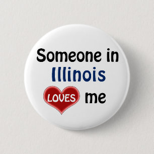 Jemand in Illinois Lieben mir Button