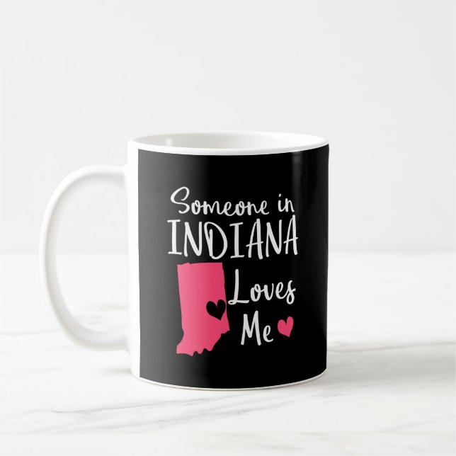 Jemand in Indiana Lieben in großer Entfernung Ich  Kaffeetasse (Links)