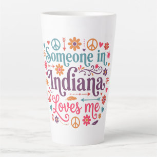Jemand in Indiana liebt mich Boho Hippie Design Milchtasse