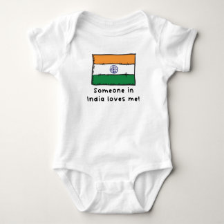 Jemand in Indien Lieben Me Indianerflagge Baby Strampler