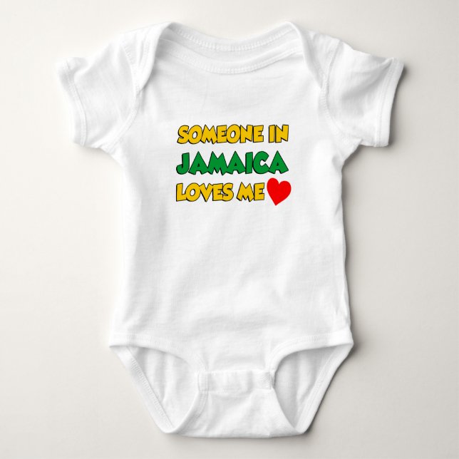 Jemand in Jamaika-Lieben ich Baby Strampler (Vorderseite)