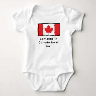 Jemand in Kanada Lieben Me Kanadische Flagge Baby Strampler