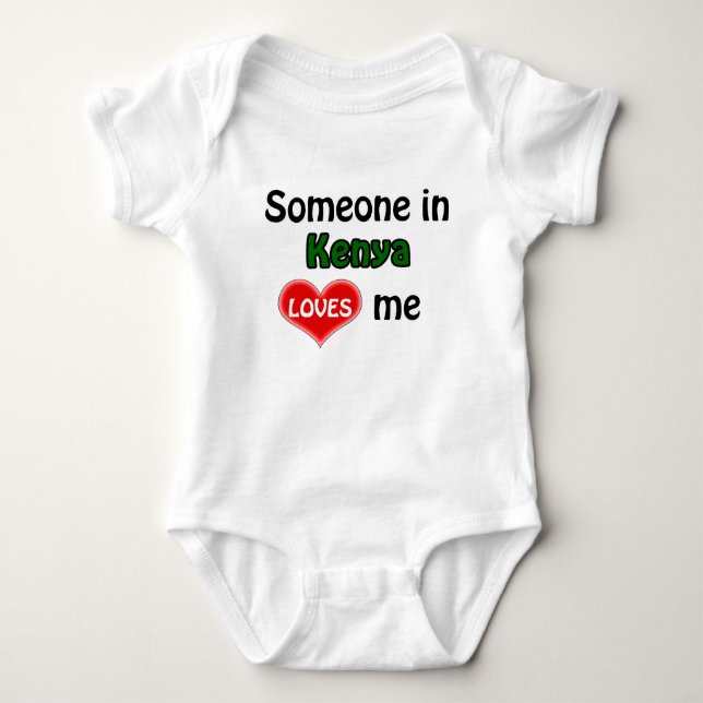 Jemand in Kenia Liebe mir Baby Strampler (Vorderseite)