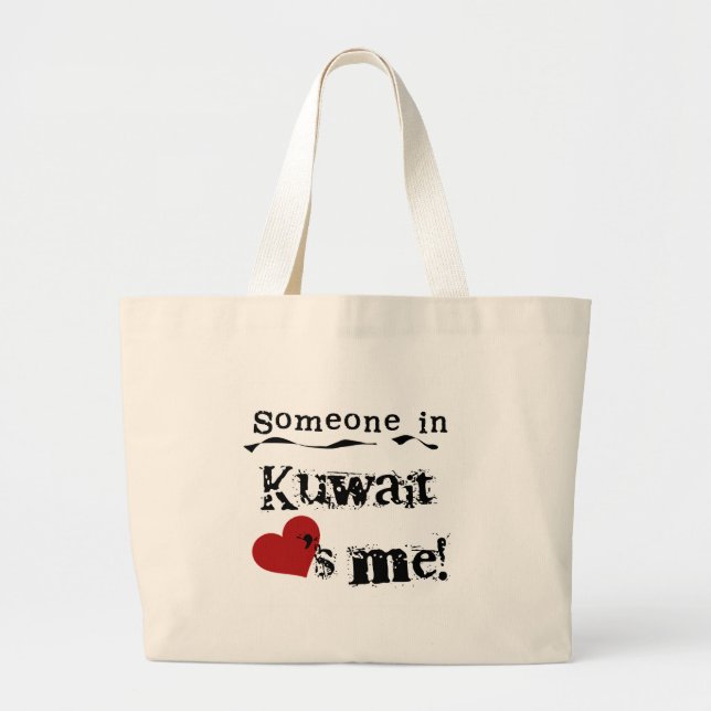 Jemand in Kuwait-Lieben ich Jumbo Stoffbeutel (Vorne)
