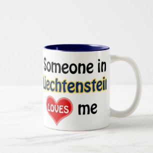 Jemand in Liechtenstein Liebe mir Zweifarbige Tasse