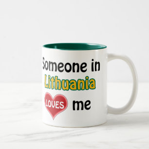 Jemand in Litauen Lieben mir Zweifarbige Tasse