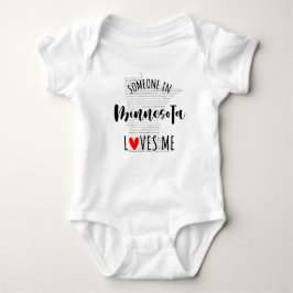 Jemand in Minnesota Lieben Me Map Baby Bodysuit Baby Strampler