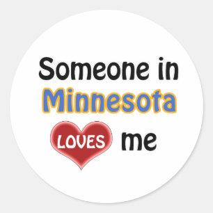 Jemand in Minnesota Lieben mir Runder Aufkleber