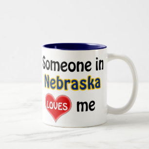 Jemand in Nebraska Liebe mir Zweifarbige Tasse