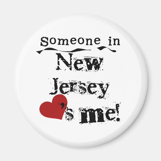 Jemand in New Jersey Lieben ich Magnet (Vorne)