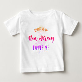 Jemand in New Jersey Lieben Me Map Baby T Shirt