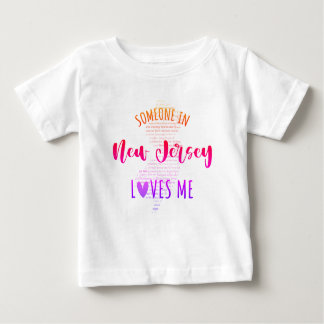 Jemand in New Jersey Lieben Me Map Baby T Shirt