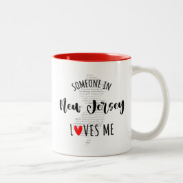 Jemand in New Jersey Lieben Me Map Kaffee Tasse