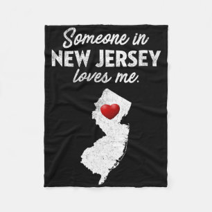 Jemand in New Jersey liebt mich - New Jersey Nj Fleecedecke