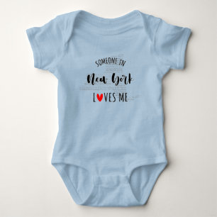 Jemand in New York Lieben Me Map Baby Bodysuit Strampler
