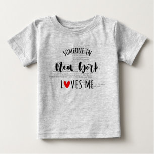 Jemand in New York Lieben Me Map Baby T Shirt